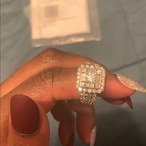 Cluster Diamond engagement ring (KAY Jewelers) 14k